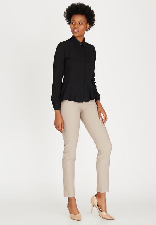 edit - Peplum Shirt Black
