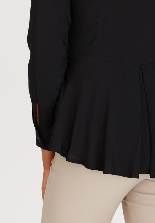 edit - Peplum Shirt Black