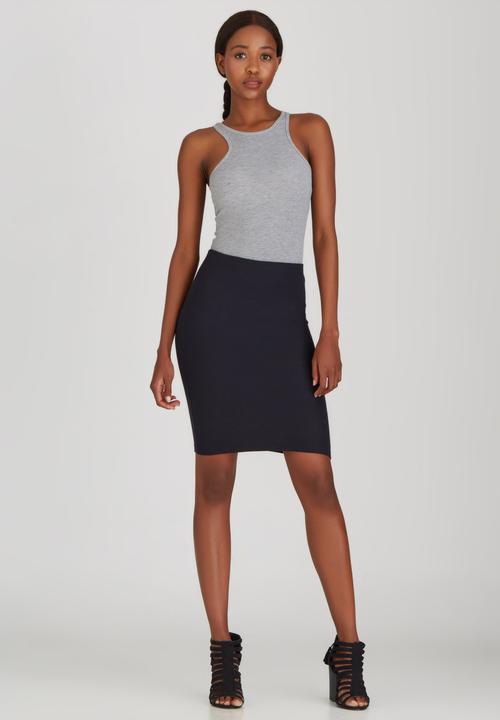 ONLY - Knee Length Essential Skirt Navy