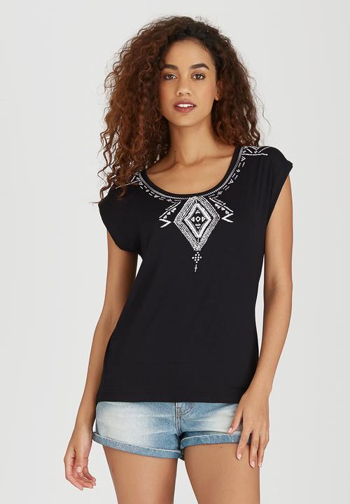 Roxy - Native Festival Tee Black