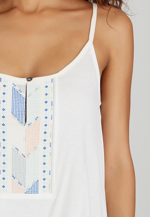 Roxy - California Calling Embroidered Vest Cream