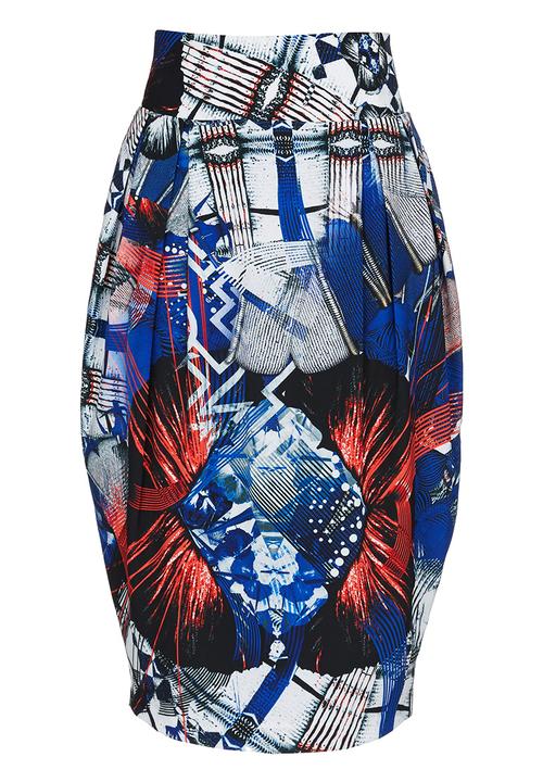 DAVID by David Tlale - Tulip Pencil Skirt Multi-colour