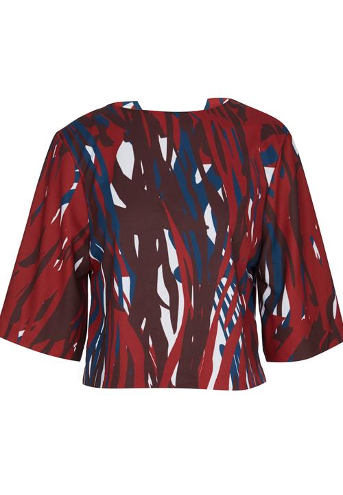 Rich Mnisi - Kaos Printed Boxy Tee Red