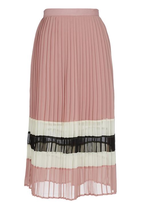 STYLE REPUBLIC - Pleated Midi Skirt Pale Pink