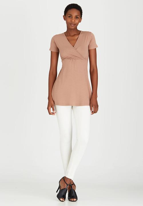 edit - Cross Over Front Tunic Stone