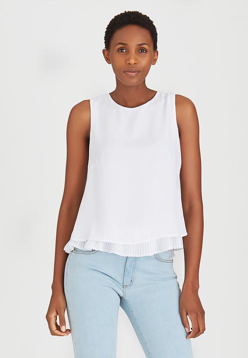 edit - Chiffon Frill Cami White
