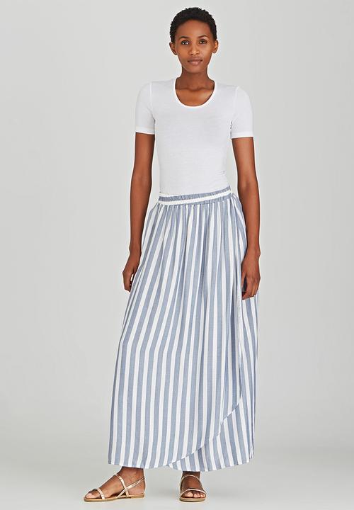 edit - Cross-over Maxi Skirt Pale Blue