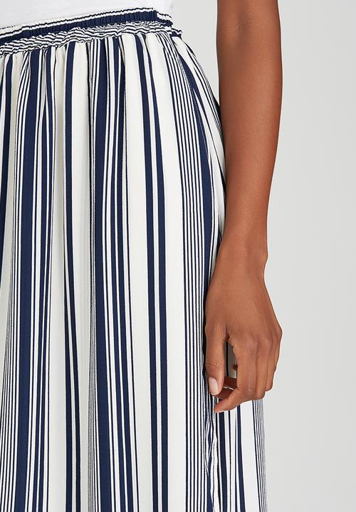 edit - Cross-over Maxi Skirt Blue and White
