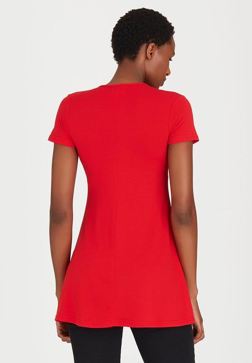 edit - Cross Over Front Tunic Dark Red