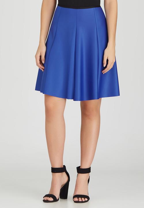 c(inch) - Fit and Flare Midi Skirt Cobalt