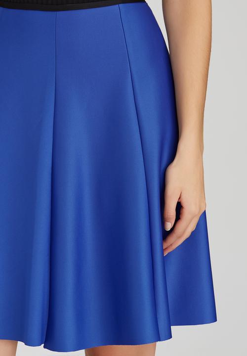 c(inch) - Fit and Flare Midi Skirt Cobalt