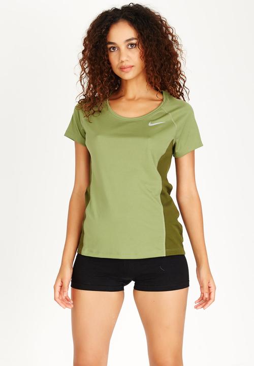 Nike - Nike Running Dry Miler Tee Khaki Green