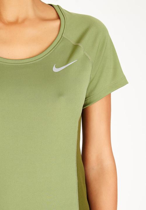 Nike - Nike Running Dry Miler Tee Khaki Green