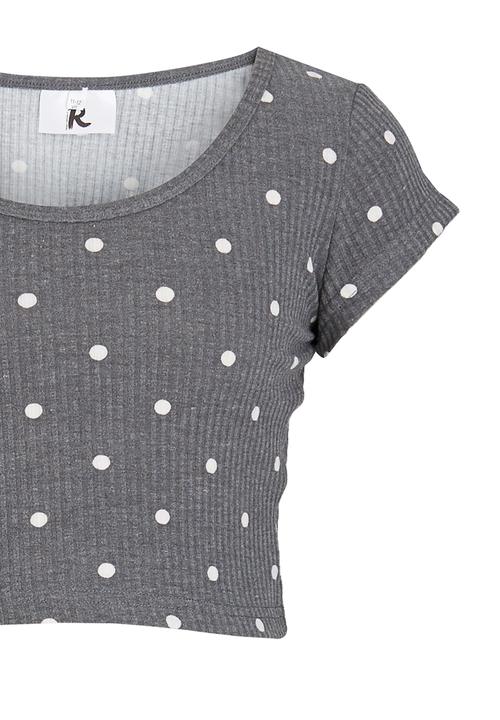 Rebel Republic - Cropped Printed Top Multi-colour