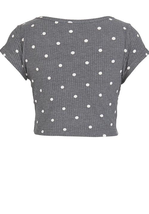 Rebel Republic - Cropped Printed Top Multi-colour
