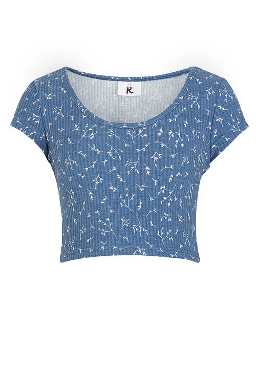 Rebel Republic - Cropped Printed Top Multi-colour