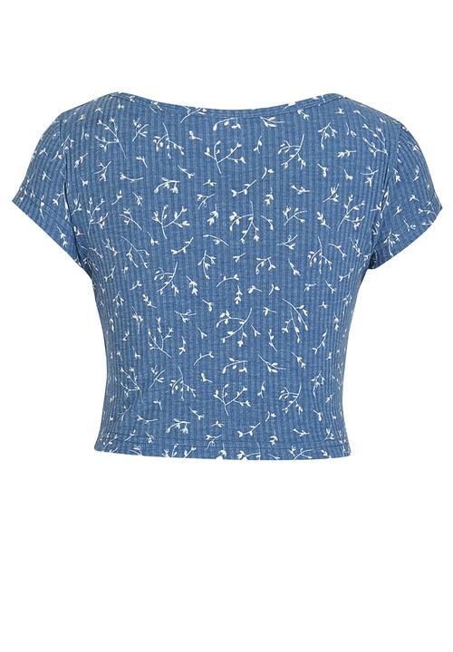 Rebel Republic - Cropped Printed Top Multi-colour