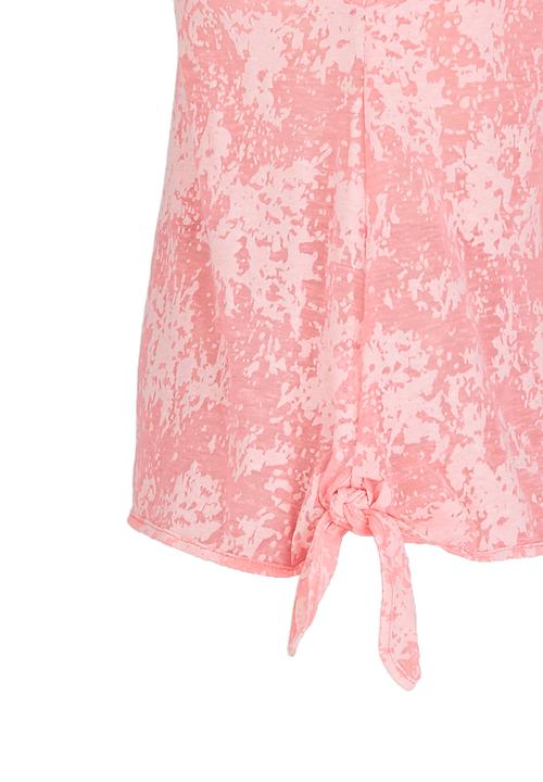 Rebel Republic - Side Tie Top Cerise Pink