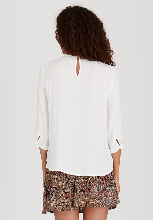 ONLY - Crochet Insert Tunic White