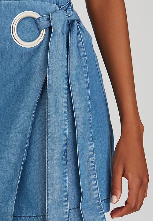 Sassoon - I Spy Eyelet Skirt Mid Blue