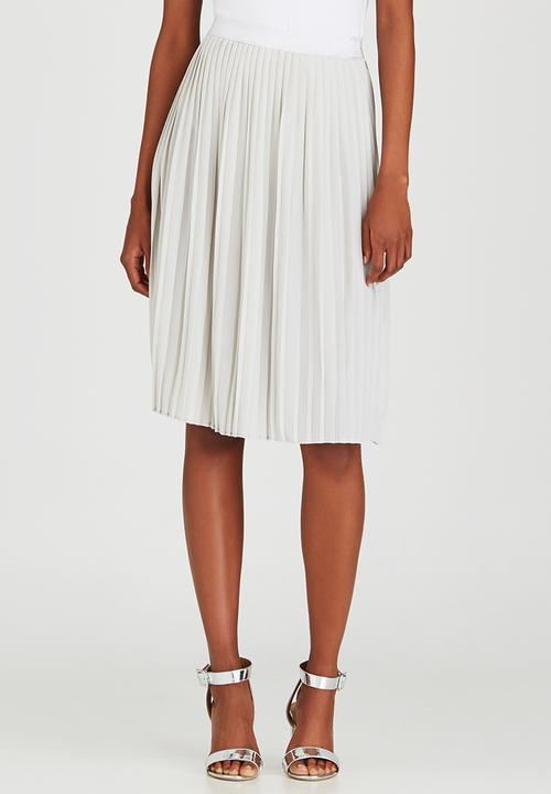 Sassoon - Pleated Midi Skirt Stone