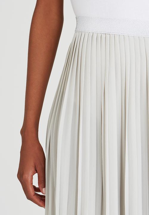 Sassoon - Pleated Midi Skirt Stone