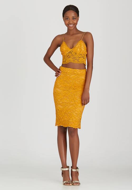 Fashion Union - Pepper Lace Detail Cami Gold