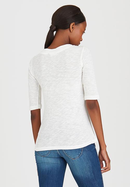 ONLY - Freja Lace Up Top White