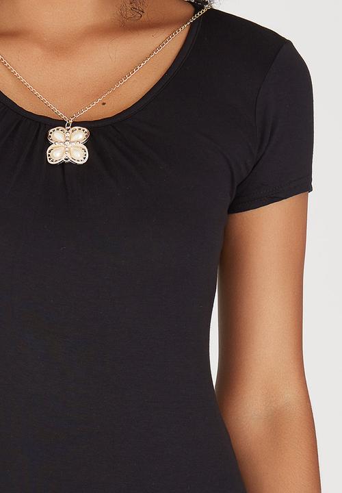 Sensation - Top with Gold Trim Black