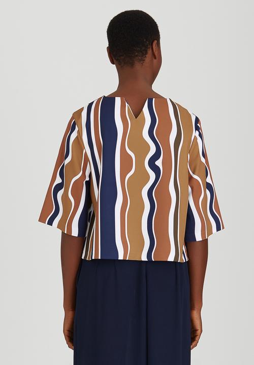 Rich Mnisi - Springfield Printed Boxy Tee Camel