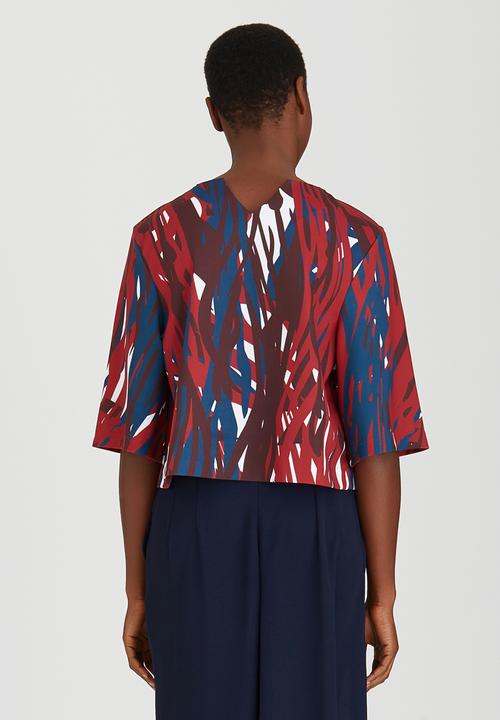 Rich Mnisi - Kaos Printed Boxy Tee Red