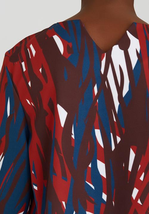 Rich Mnisi - Kaos Printed Boxy Tee Red