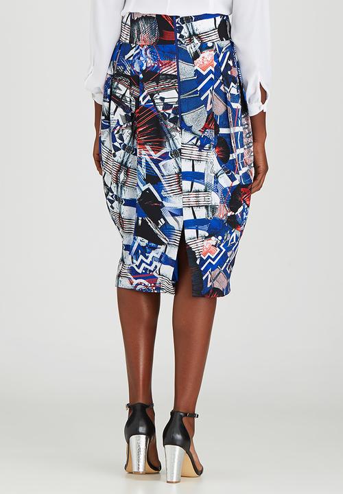 DAVID by David Tlale - Tulip Pencil Skirt Multi-colour