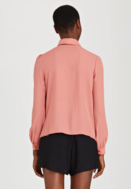 Fashion Union - Diana Pleated Blouse Rose