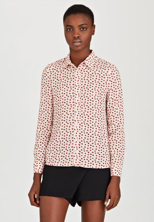 Fashion Union - Oldin Patterned Shirt Milk