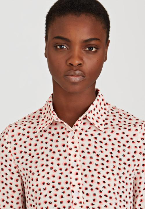 Fashion Union - Oldin Patterned Shirt Milk
