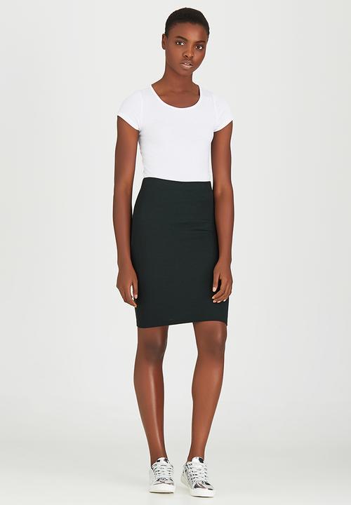 ONLY - Knee Length Essential Skirt Dark Green