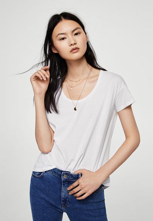 MANGO - Organic Cotton T-shirt White
