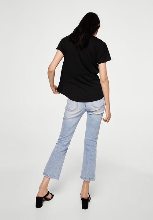 MANGO - Organic Cotton T-shirt Black