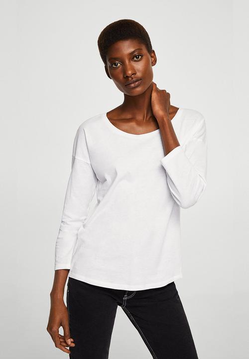 MANGO - Long Sleeve T-shirt White