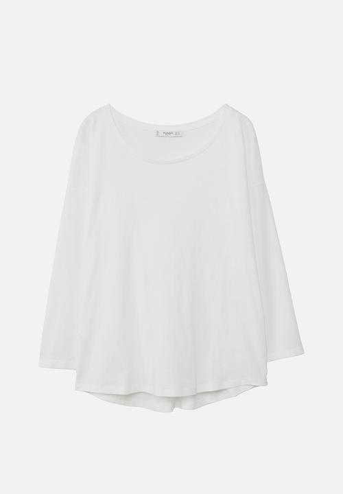MANGO - Long Sleeve T-shirt White