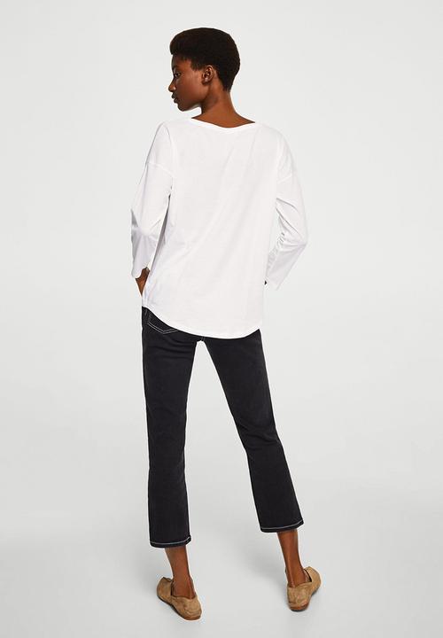 MANGO - Long Sleeve T-shirt White