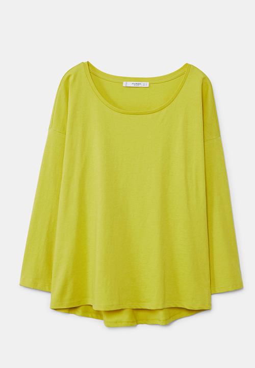 MANGO - Long Sleeve T-shirt Lime