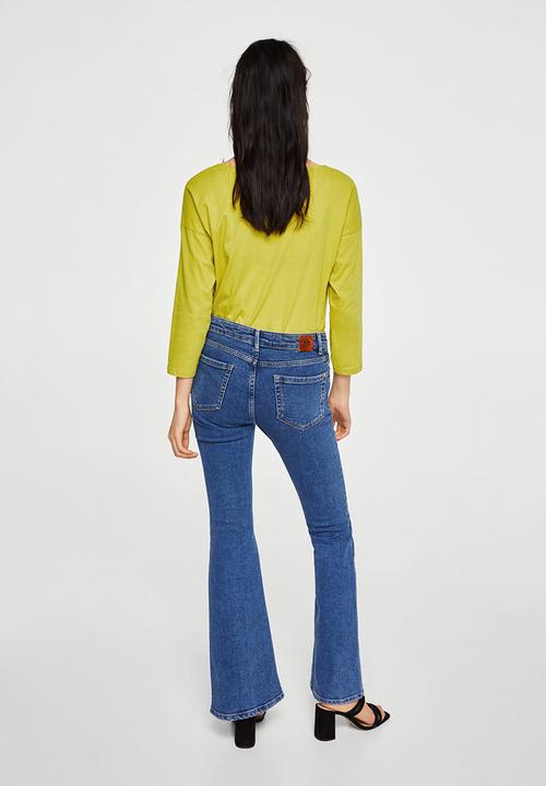 MANGO - Long Sleeve T-shirt Lime