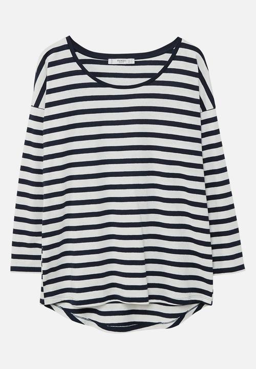 MANGO - Long Sleeve T-shirt Navy