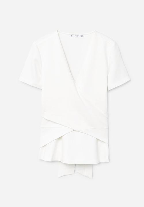 MANGO - Wrapped Panel T-shirt White
