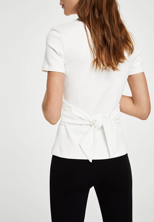 MANGO - Wrapped Panel T-shirt White
