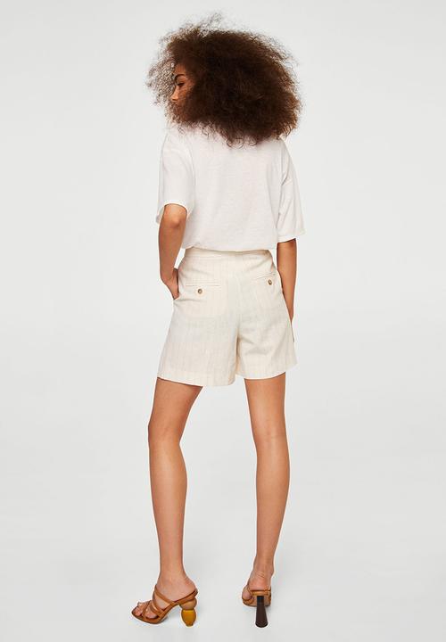MANGO - Message Patch T-shirt Off White