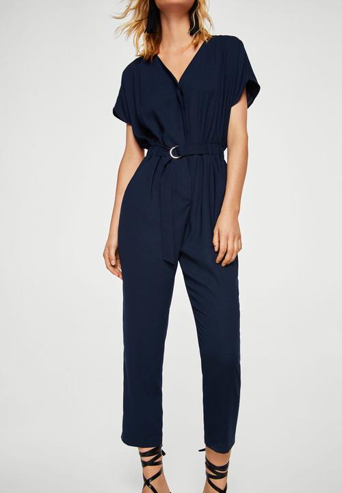 Belted Jumpsuit Navy MANGO Casual