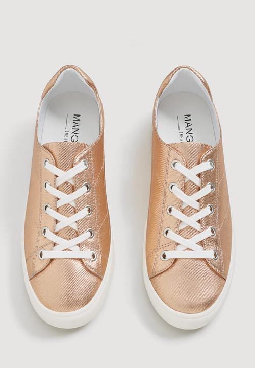 MANGO - Metallic Effect Sneakers Metallic
